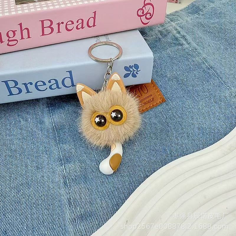 Niedlicher Plüschkatze Schlüsselanhänger Zubehör Brehn