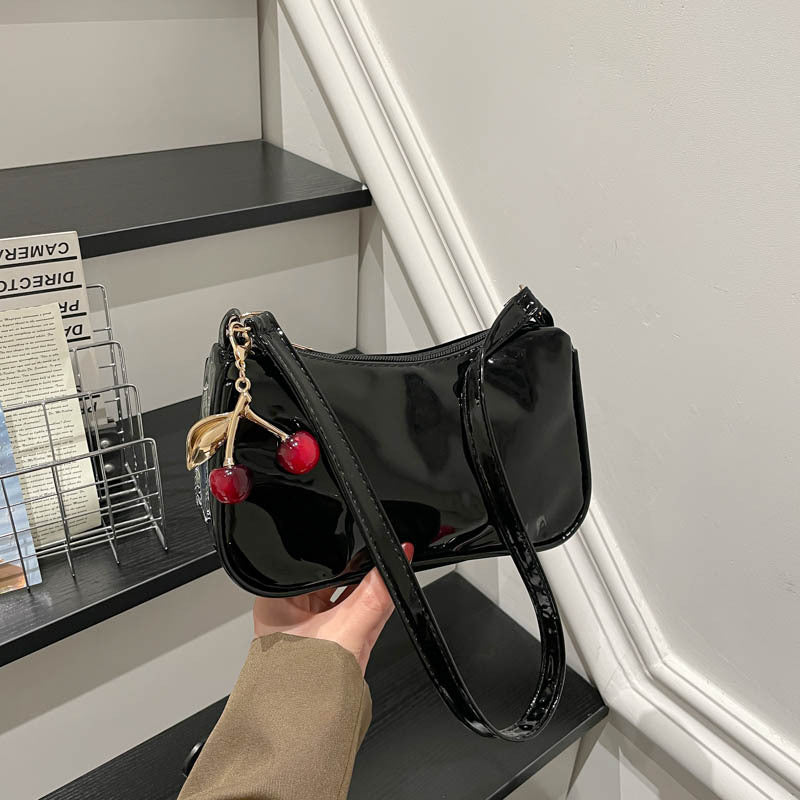 WoGlossy Texturiertes Handheld Crossbody Bag Brehn