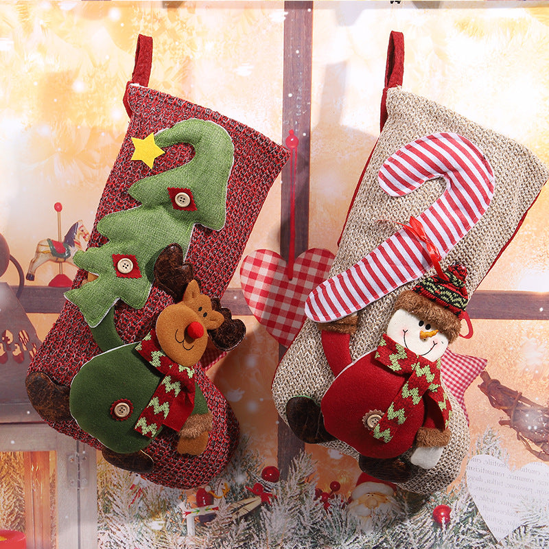 Weihnachtsstrumpf mit festlichem Gnome-Motiv Brehn