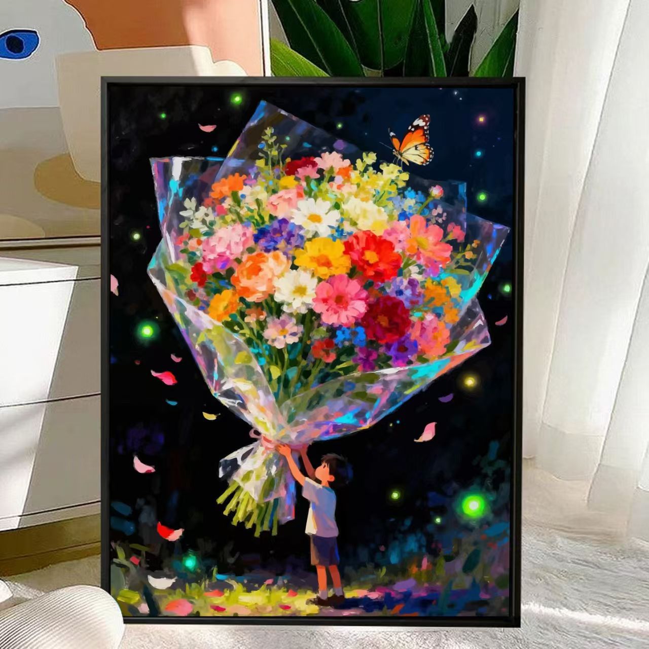 Charmante Florale Bouquet Leinwandkunst Brehn