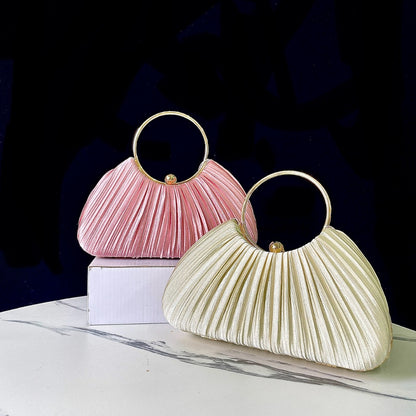 Faltbare Abendhandtasche mit Metallring