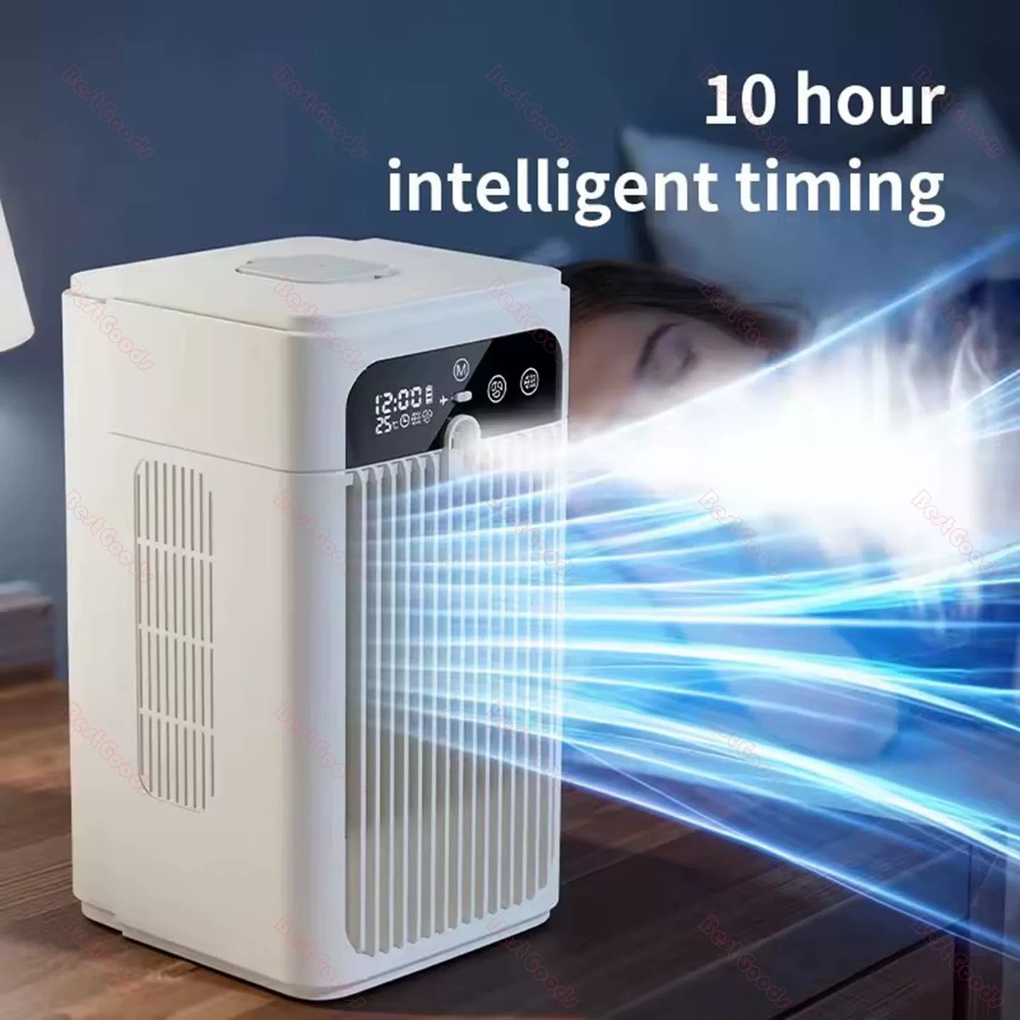 Unisex Einheitsgröße tragbarer evaporativer Kühlturm mit Sprühbefeuchter Hochleistungsakku und mehrstufigem Motor Brehn