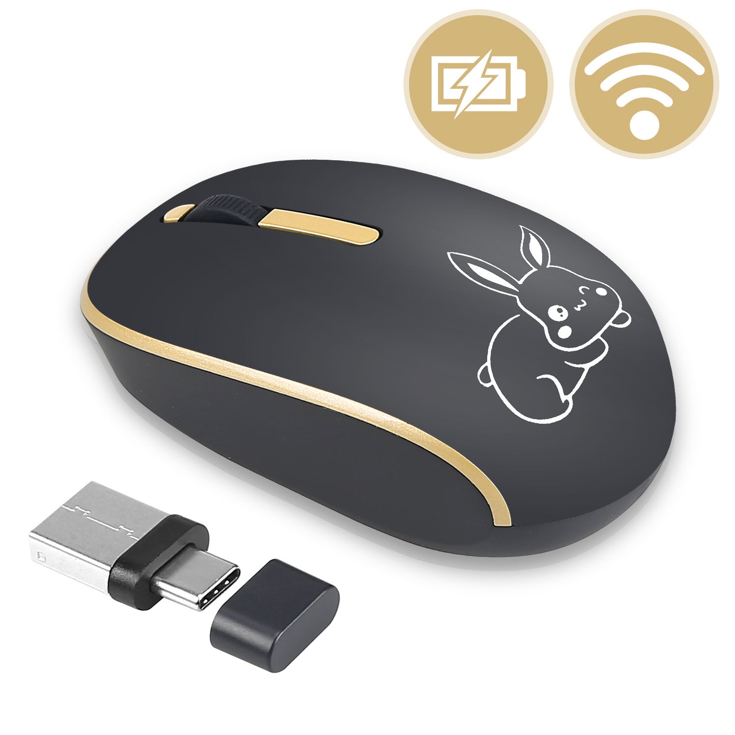 Kabellose Ergonomische Maus mit Ladefunktion Brehn