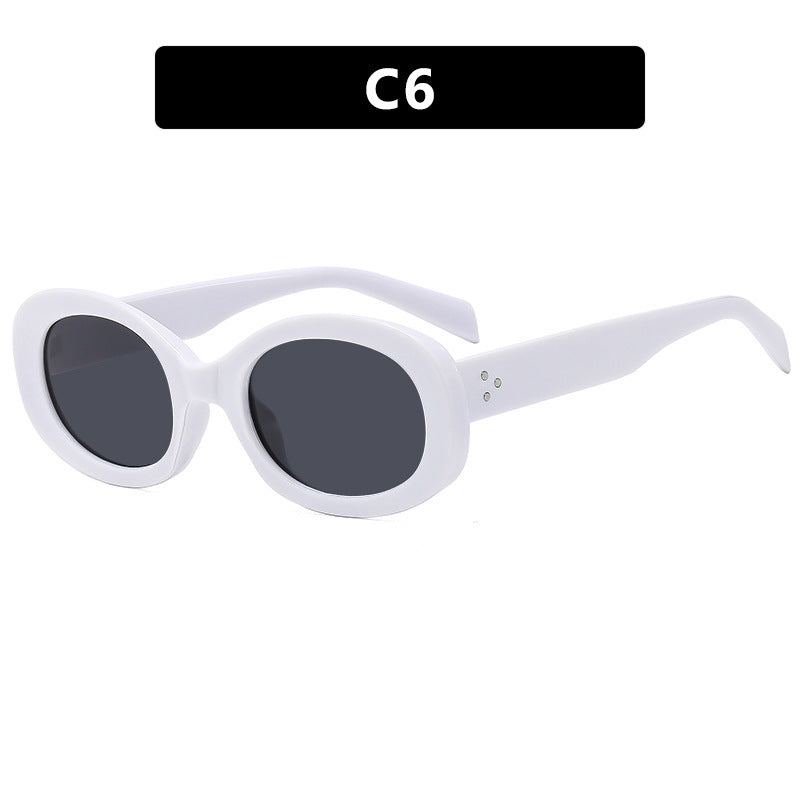 Damen modische Sonnenbrille im eleganten Ovaldesign mit robustem Rahmen Brehn