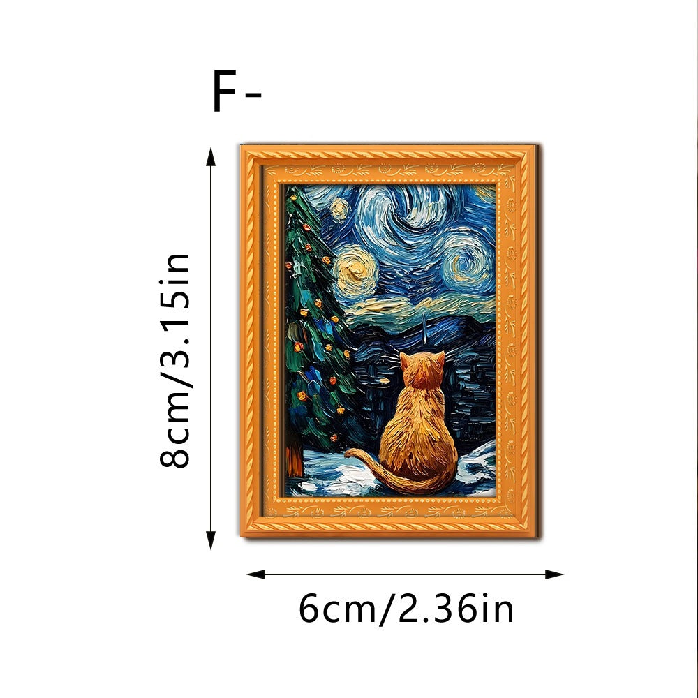 Dekorative Katzenkunst mit futuristischem Design Brehn