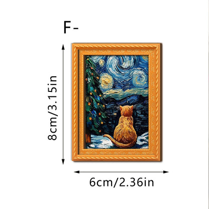 Dekorative Katzenkunst mit futuristischem Design Brehn