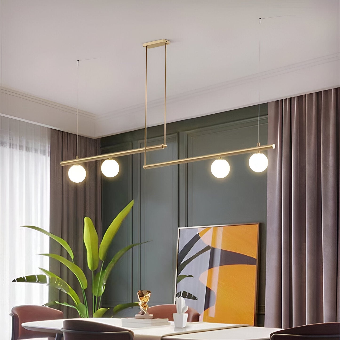 Brehn | Nordic Glass Linear Luxus Pendelleuchte