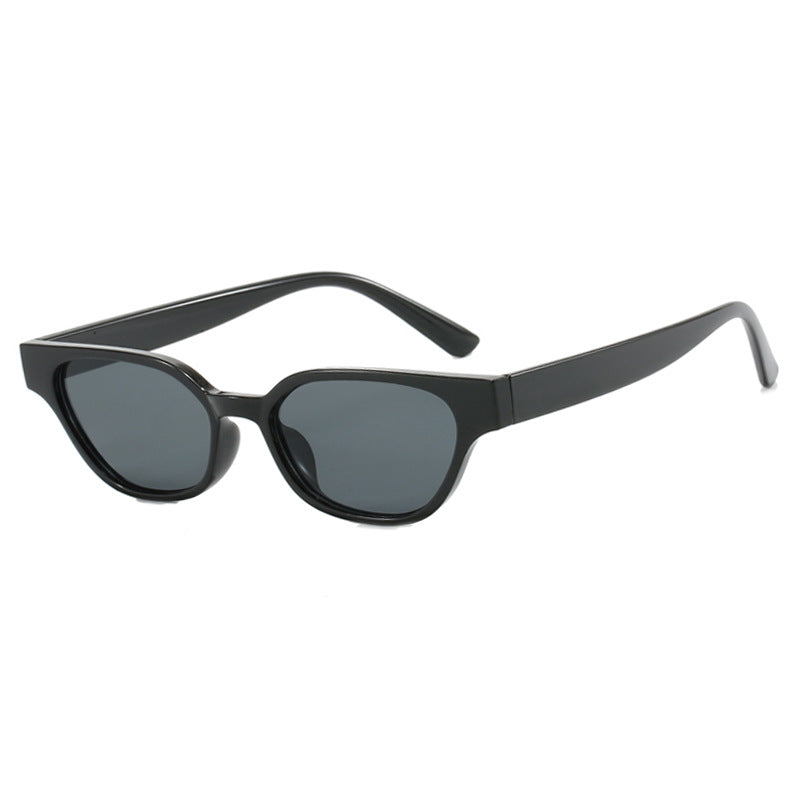 Damen modische Sonnenbrille mit geschwungenem Rahmen und braunen Gläsern Brehn