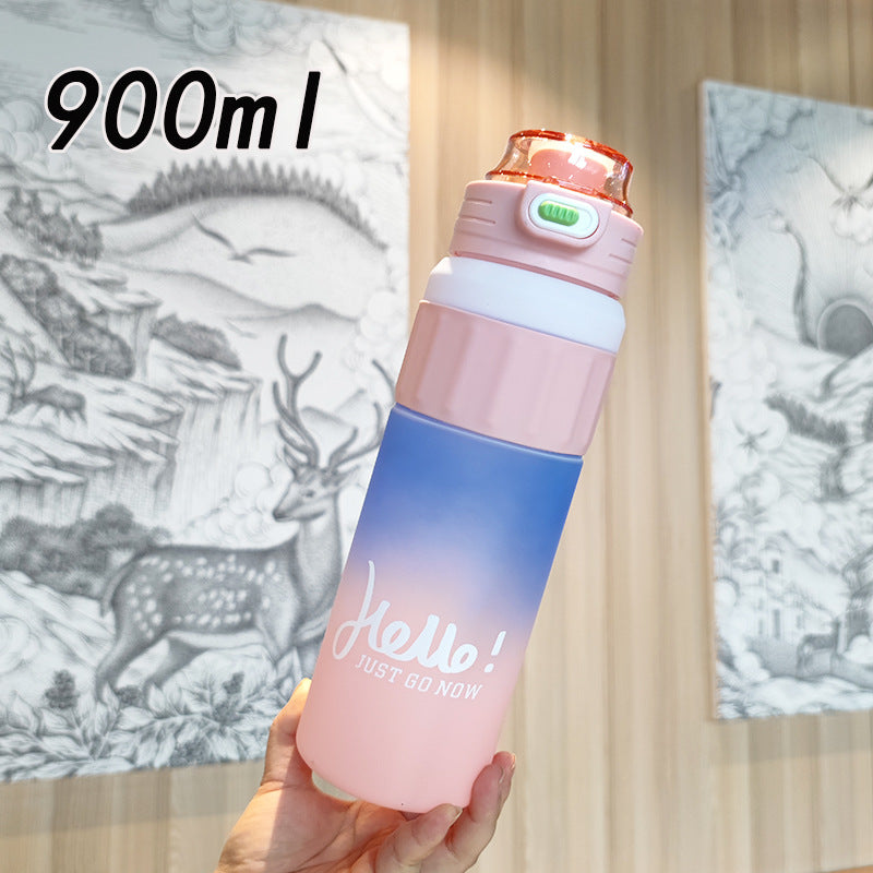 Damen vielseitige Trinkflasche mit innovativem Klappdeckel Brehn