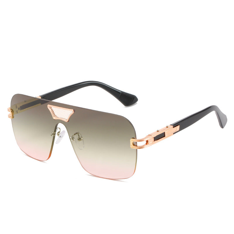 Damen modische Oversized-Sonnenbrille mit speziellem Rahmen und UV-Schutz Brehn