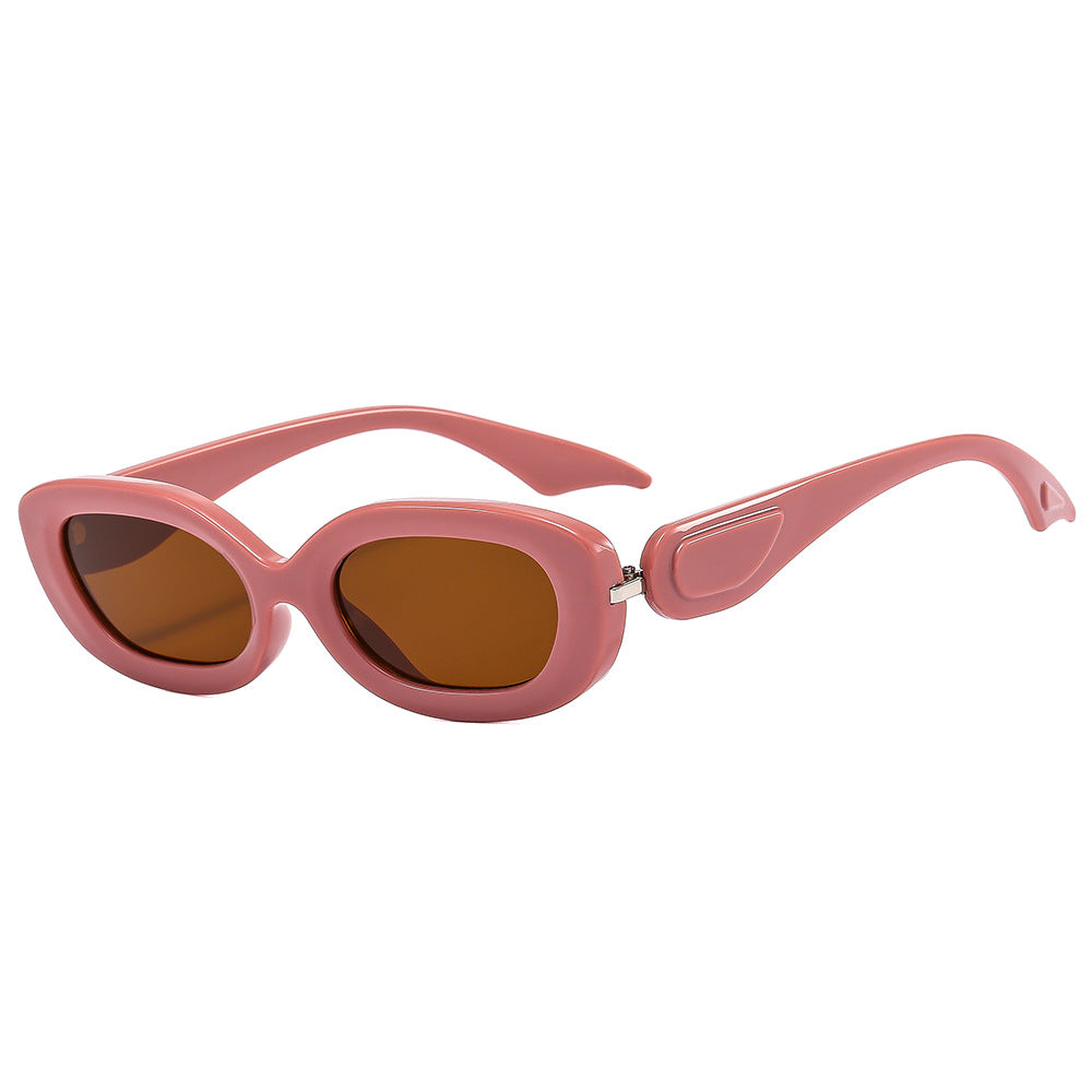 Damen modische Sonnenbrille mit stilvollem geschwungenem Rahmen Brehn