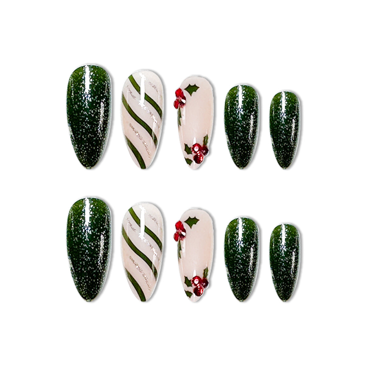 Festliche Feiertags-Nagelkunst-Verzierungen Brehn