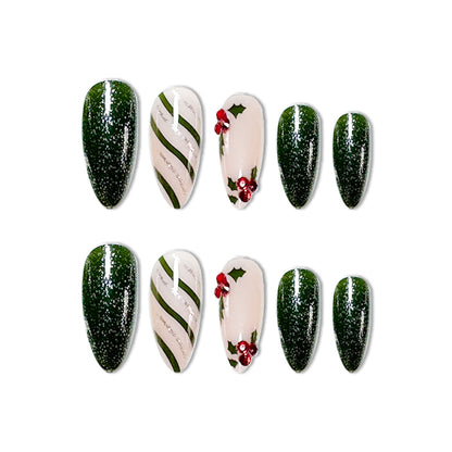 Festliche Feiertags-Nagelkunst-Verzierungen Brehn