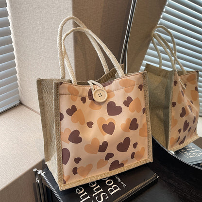 Herz-Muster Casual Tote Bag
