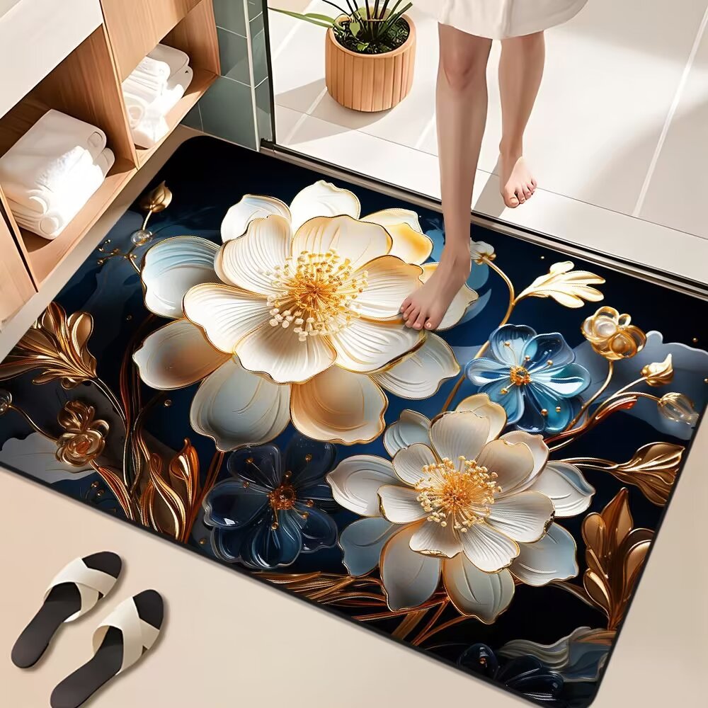 Floral Design Badezimmermatte Brehn