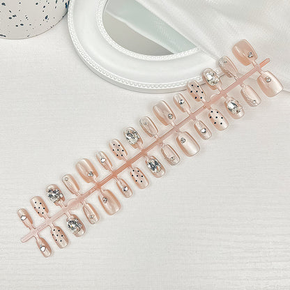 Premium Strass dekoriertes Press-On Nail Set Brehn