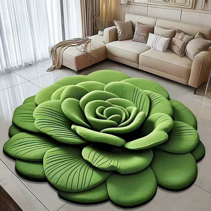 3D Blumen Design Badmatte