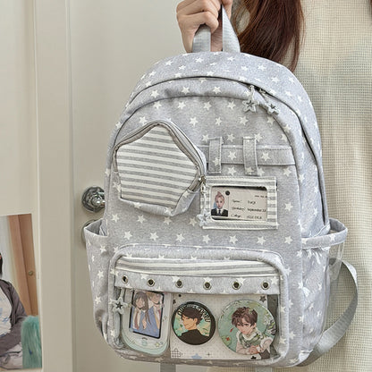 Stilvoller Mehrfach-Taschen Klar-Panel Rucksack Brehn