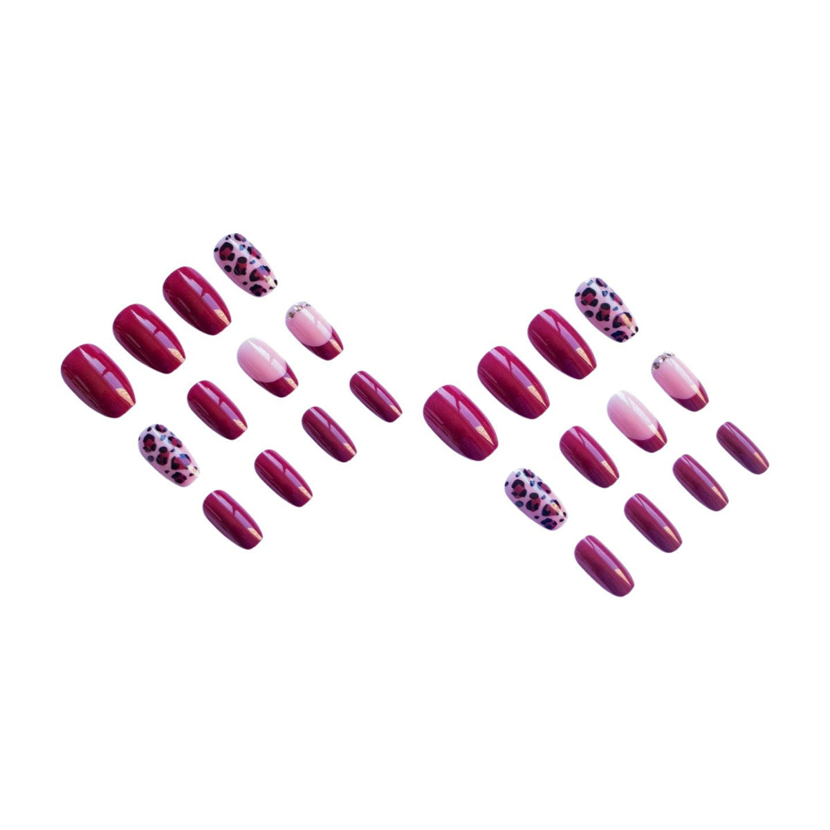 Chic Dekorative Lange Nagelkunst Set