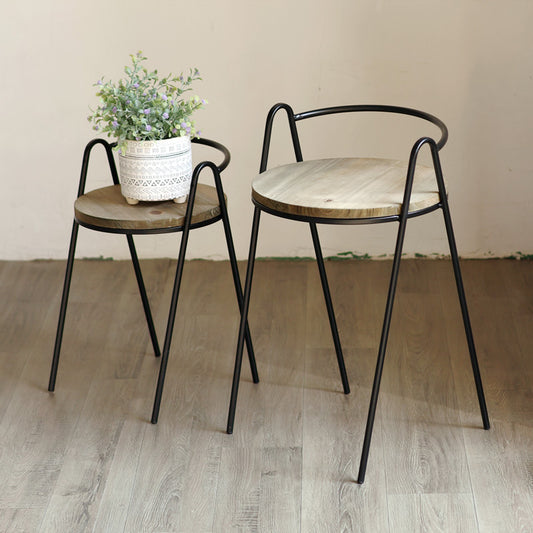 Moderner Hocker mit Holzsitz Brehn