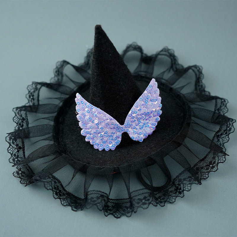 Halloween-Haube mit Fledermaus-Applikation
