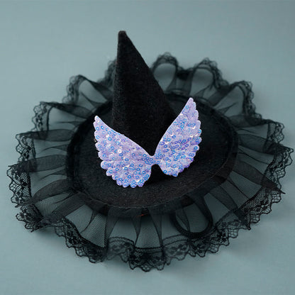 Halloween-Haube mit Fledermaus-Applikation