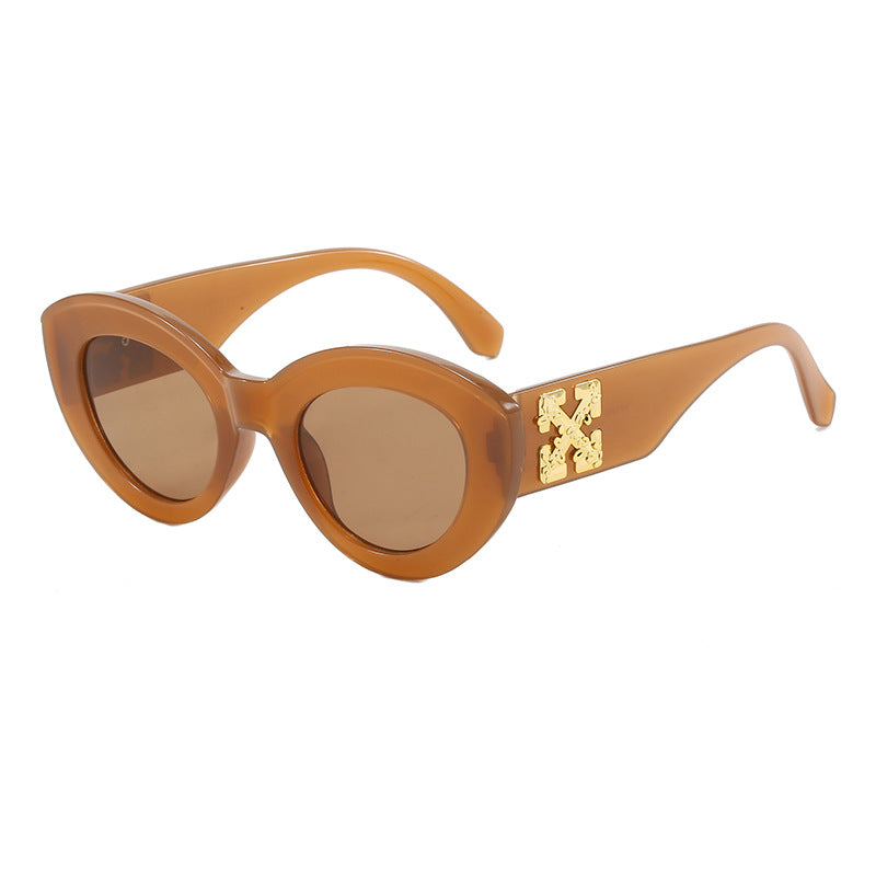 Damen Cat-Eye Sonnenbrille mit luxuriösen Akzenten und robustem Kunststoffrahmen Brehn