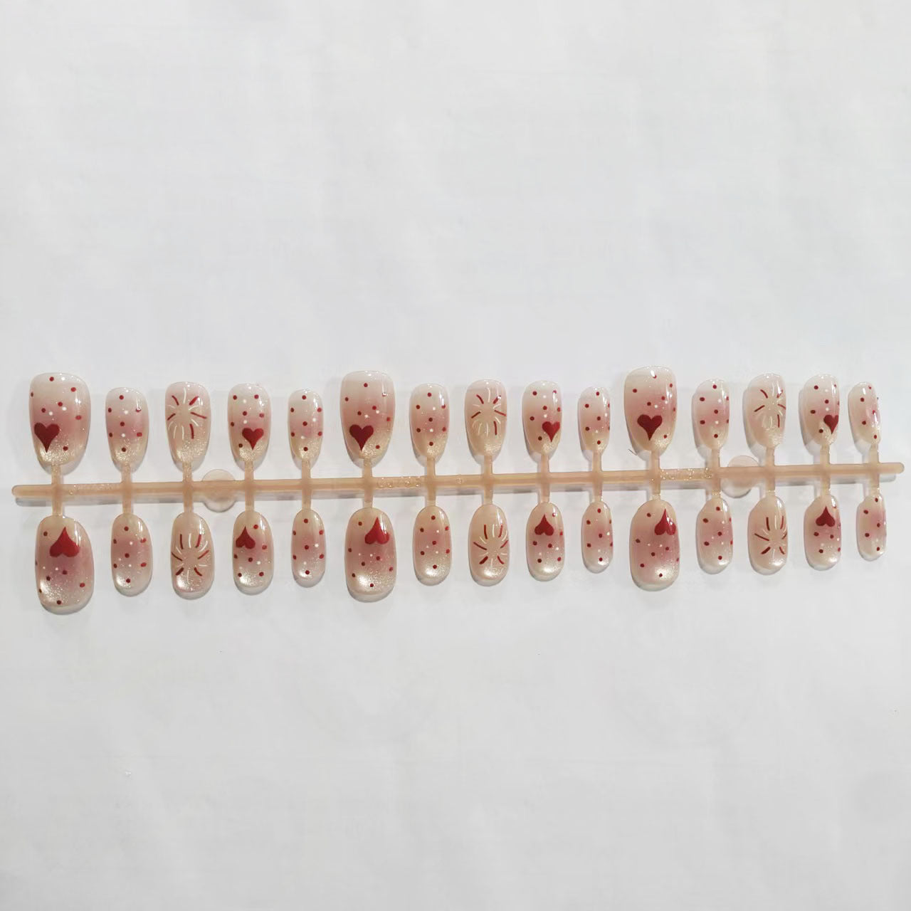 Glitzerndes Herz- und Stern-Nagelkunst-Set Brehn