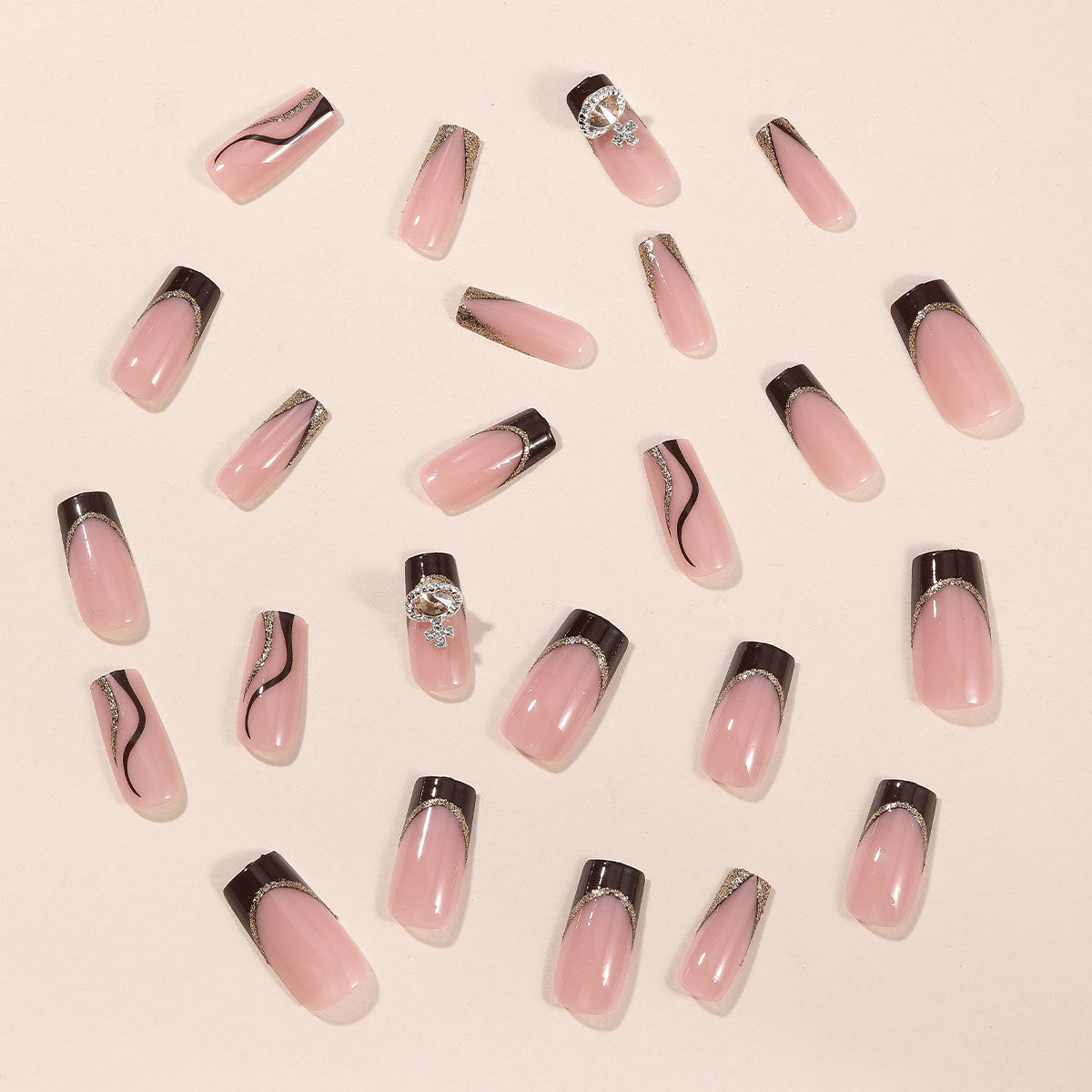 Luxuriöse Glamouröse Nagelkunstverlängerungen Brehn