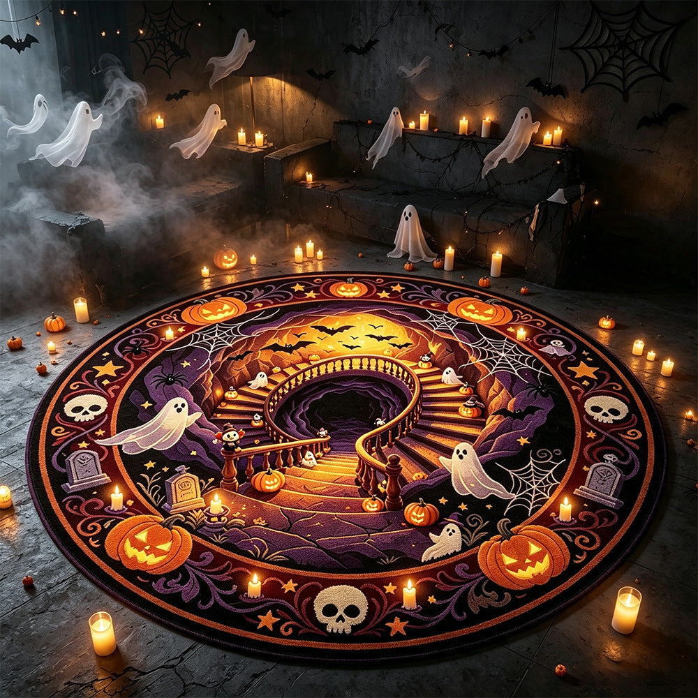 Spooky-Themen Rundteppich