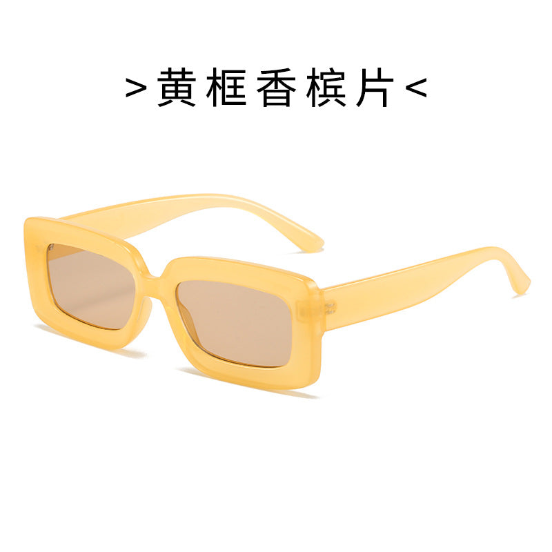 Damen Modische Schildkröten-Sonnenbrille mit rechteckigem Rahmen und Verlaufsgläsern Brehn