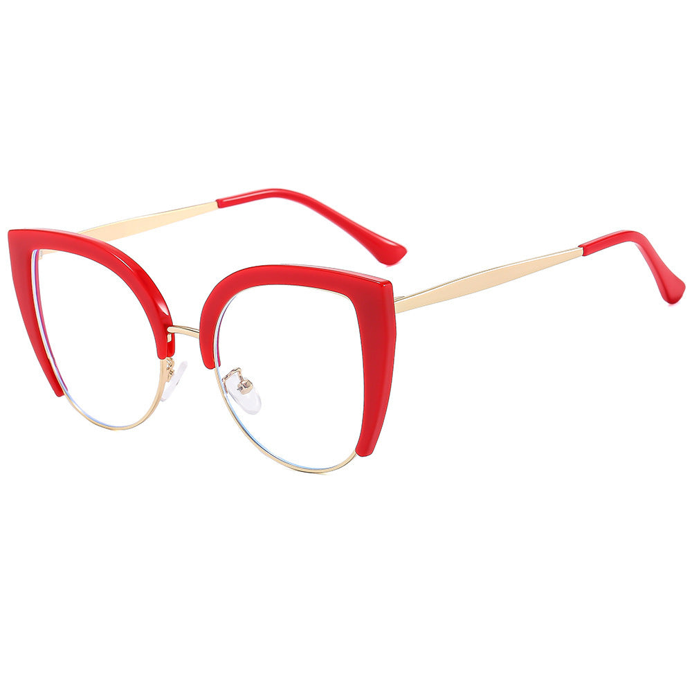 Damen Modische Cat-Eye Brille aus Kunststoff mit Metallakzenten Brehn