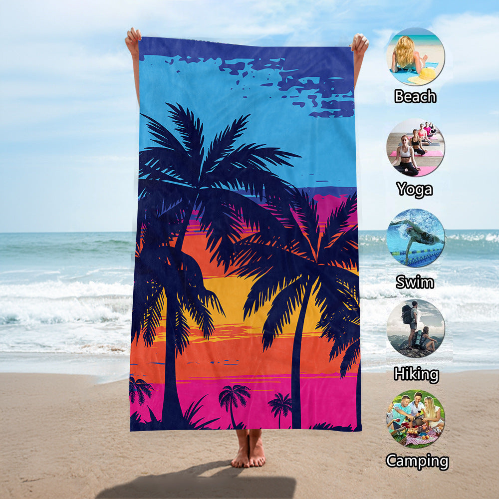 Strandtuch mit tropischem Palmblatt-Design Brehn