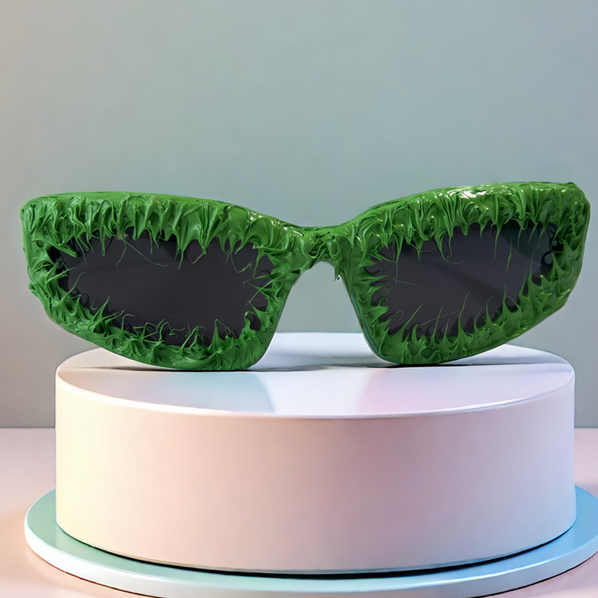 Damen futuristische Sonnenbrille mit innovativem und einzigartigem Rahmen Brehn