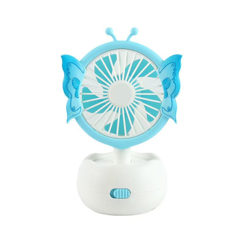 Unisex nan tragbarer Kinder-Tischventilator mit Schmetterlings-Design, wiederaufladbar und geräuscharm Brehn