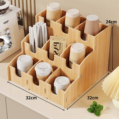 Mehrstufiger Küchenarbeitsplatz Kaffee-Station Organizer mit modularen Trennwänden