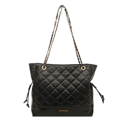 Gepolsterte Kunstleder-Shopper-Tasche