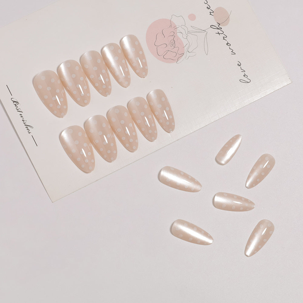 Künstlerisches Press-On-Nagelset mit Punkte-Design Brehn 1787225399