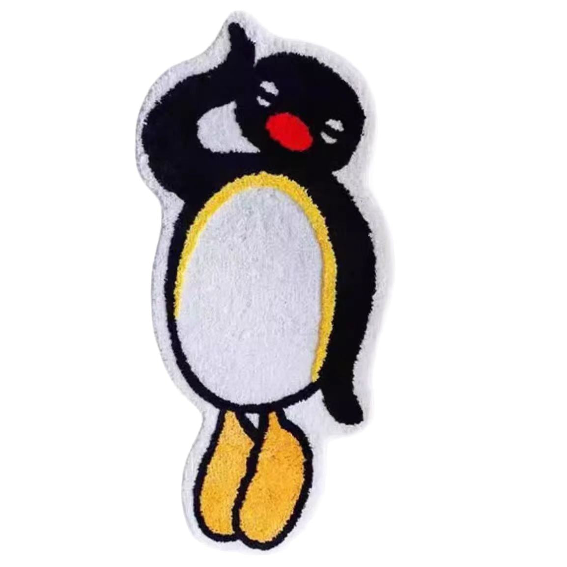 Verspielt Pinguin-förmiger Plüsch-Teppich Brehn