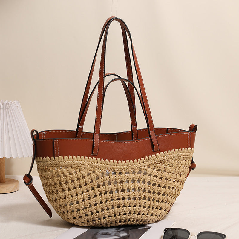 Handgefertigte Strohtasche Brehn
