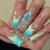 Florale dekorative Press-On Nagel Set Brehn