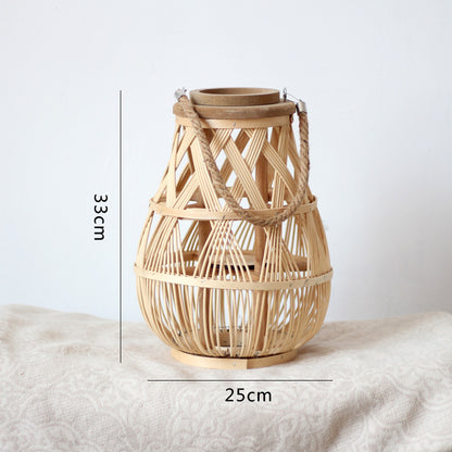 Handgefertigte Rattanlaterne Brehn