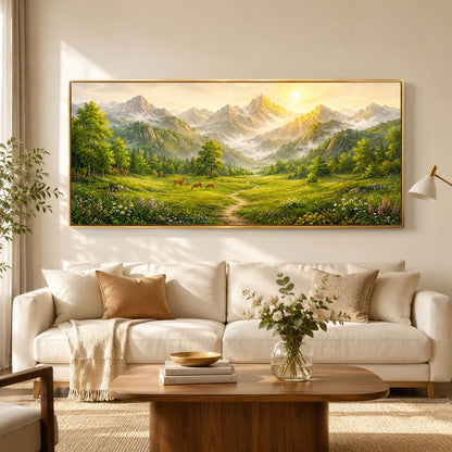 Serene Landschaftsleinwand Kunstwerk