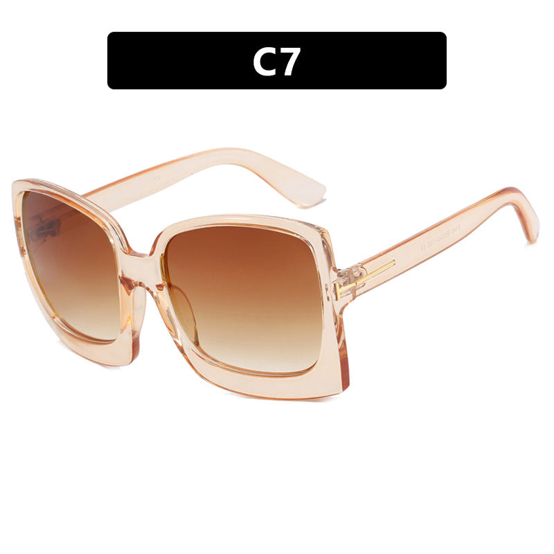 Damen oversized Sonnenbrille im modernen quadratischen Design mit verspiegelten Gläsern Brehn
