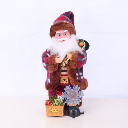 Dekorative Weihnachtsmannfigur mit Süßigkeit