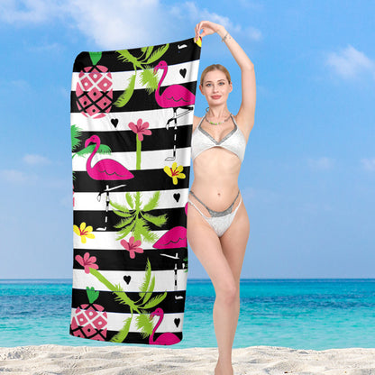 Strandtuch mit exotischem Flamingo-Motiv Brehn