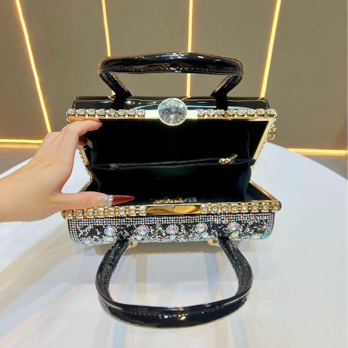 Luxe Kristall-beschichtete Abendhandtasche