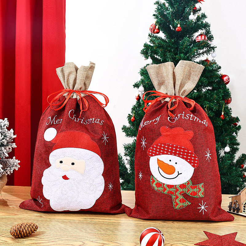 Festlicher Weihnachtsgeschenkesack mit Schneemann-Motiv Brehn