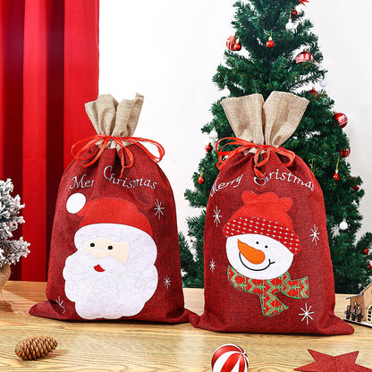 Festlicher Weihnachtsgeschenkesack mit Schneemann-Motiv Brehn