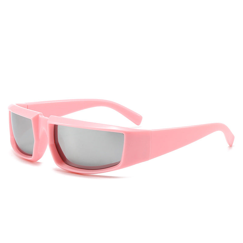Damen stylische Sonnenbrille im futuristischen Design Brehn